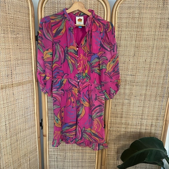 FARM Rio Pink Banana Print Romper - Picture 1 of 5